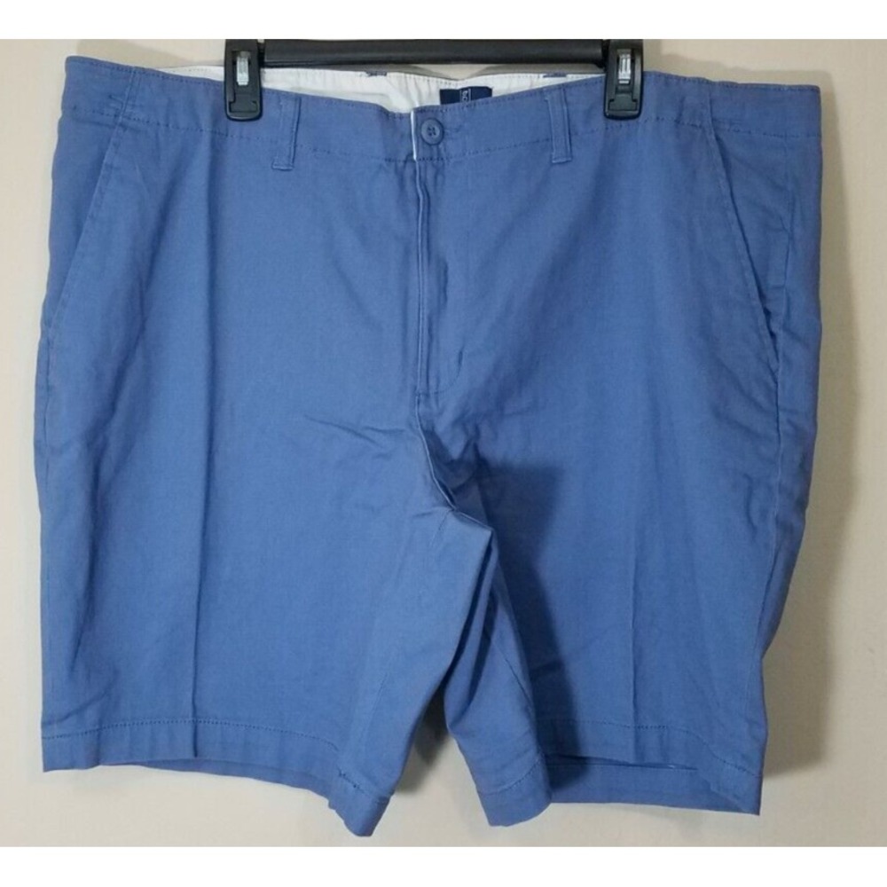 George Men‎ Twill Casual Shorts At The Knee Stretch Blue Size 42 NEW